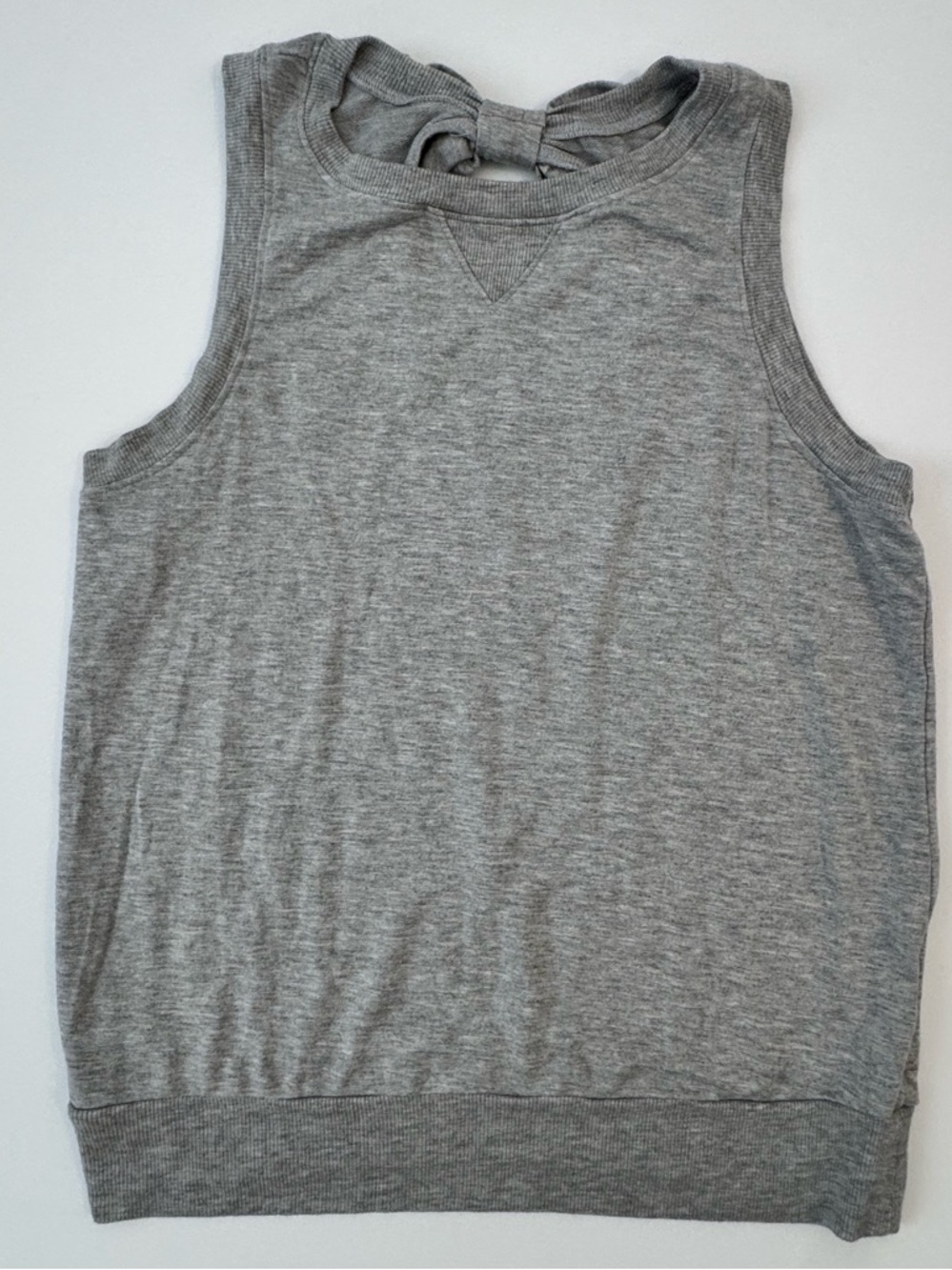 Kate Spade & Beyond Yoga Gray Sleeveless Knit Tank with Bow